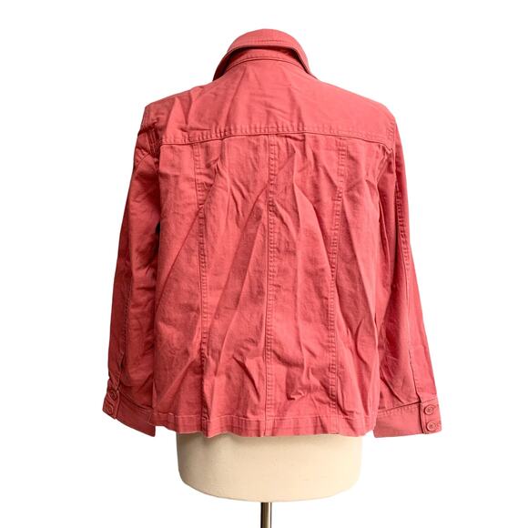 Pink Button Up Jean Jacket - Picture 3 of 9